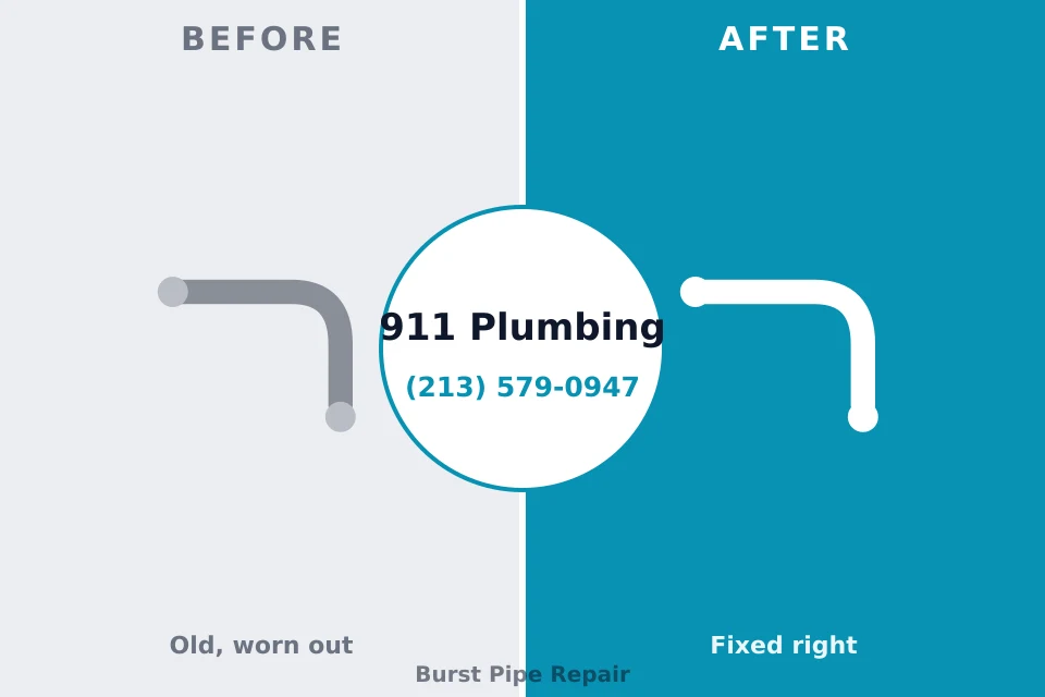 Before and after: plumbing repair Clemson University, SC